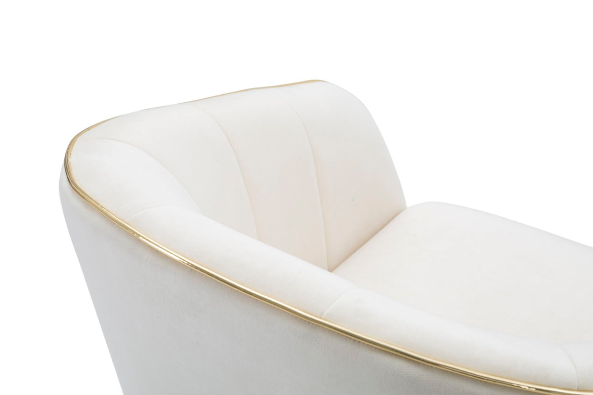 POLTRONA PARIS IN TESSUTO IMBOTTITO CON RIFINITURE DORATE E GAMBE IN LEGNO NERO CM 62X58X78