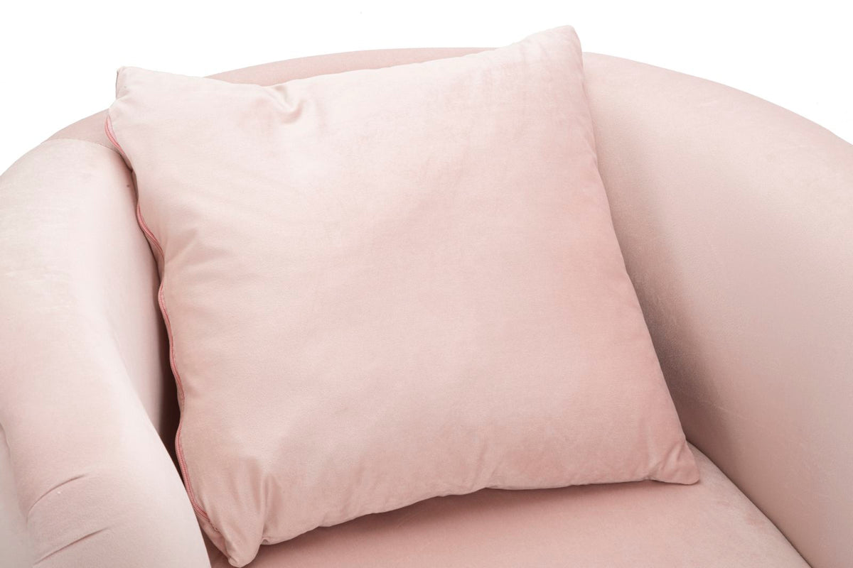 POLTRONA BUCAREST IN VELLUTO CON PIEDI IN METALLO DORATO CM 76X74X73
