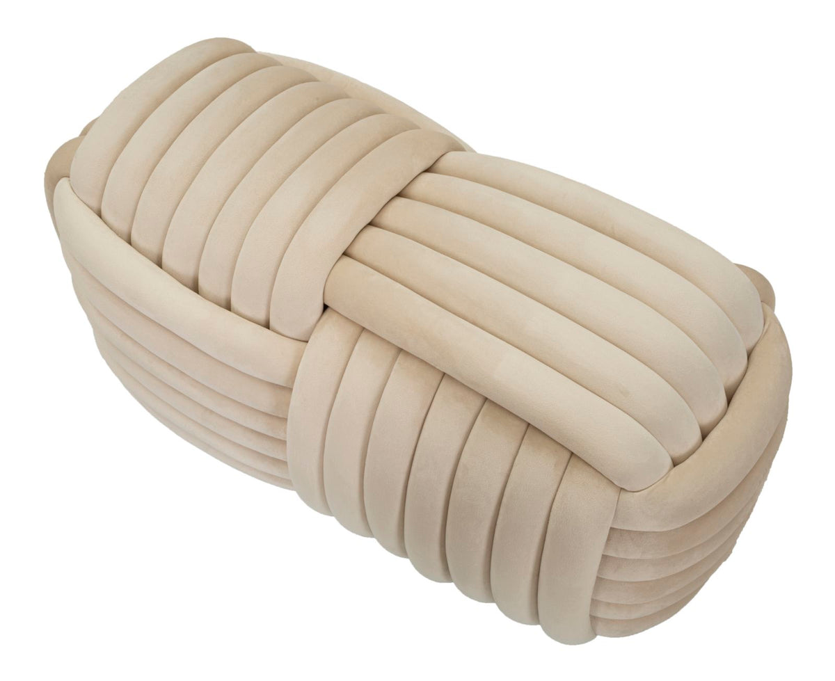 Panca Softy Crema Cm 90X45X45