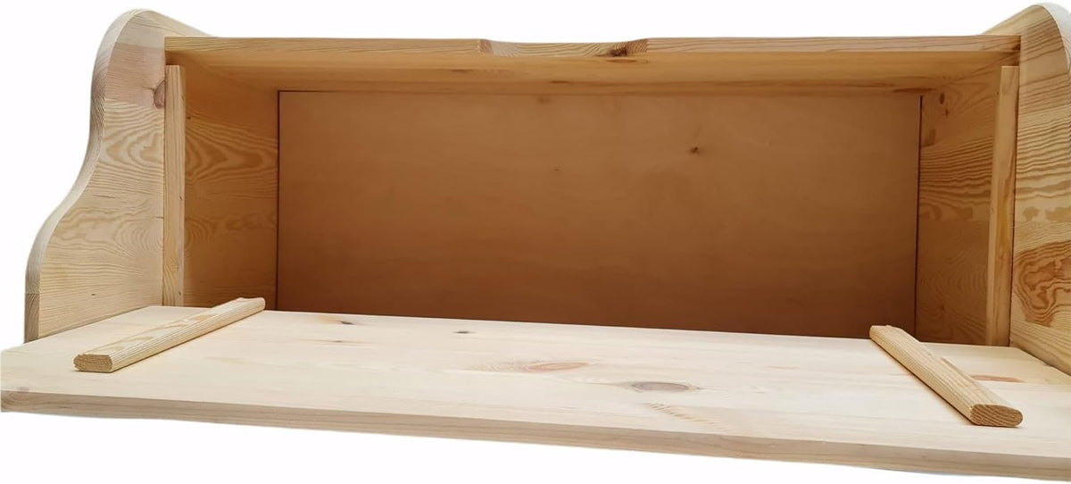 Cassapanche Baule in legno Tirolese 100x41x67, da interno o giardino salvaspazio