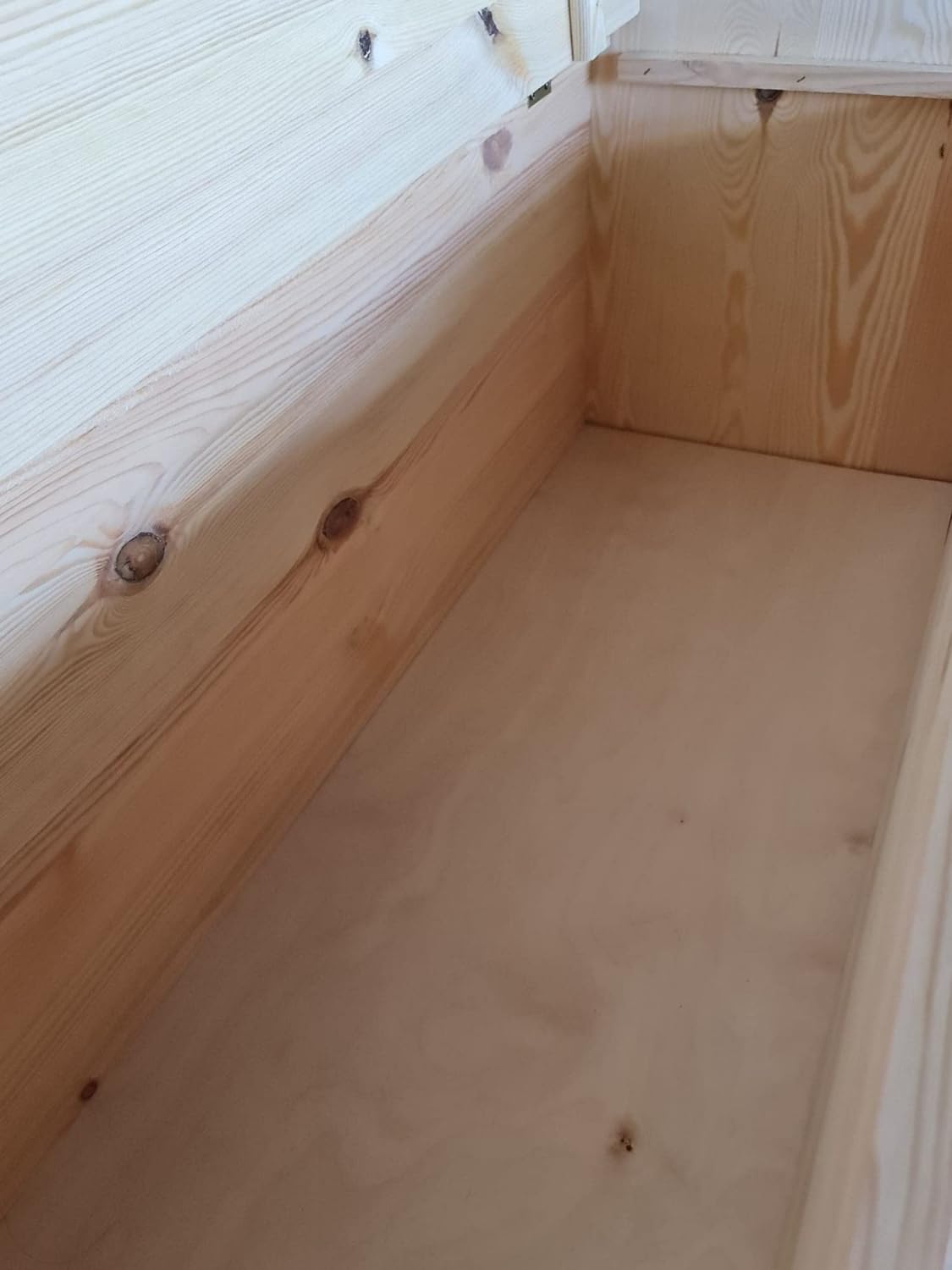 Cassapanche Baule in legno Tirolese 100x41x67, da interno o giardino salvaspazio
