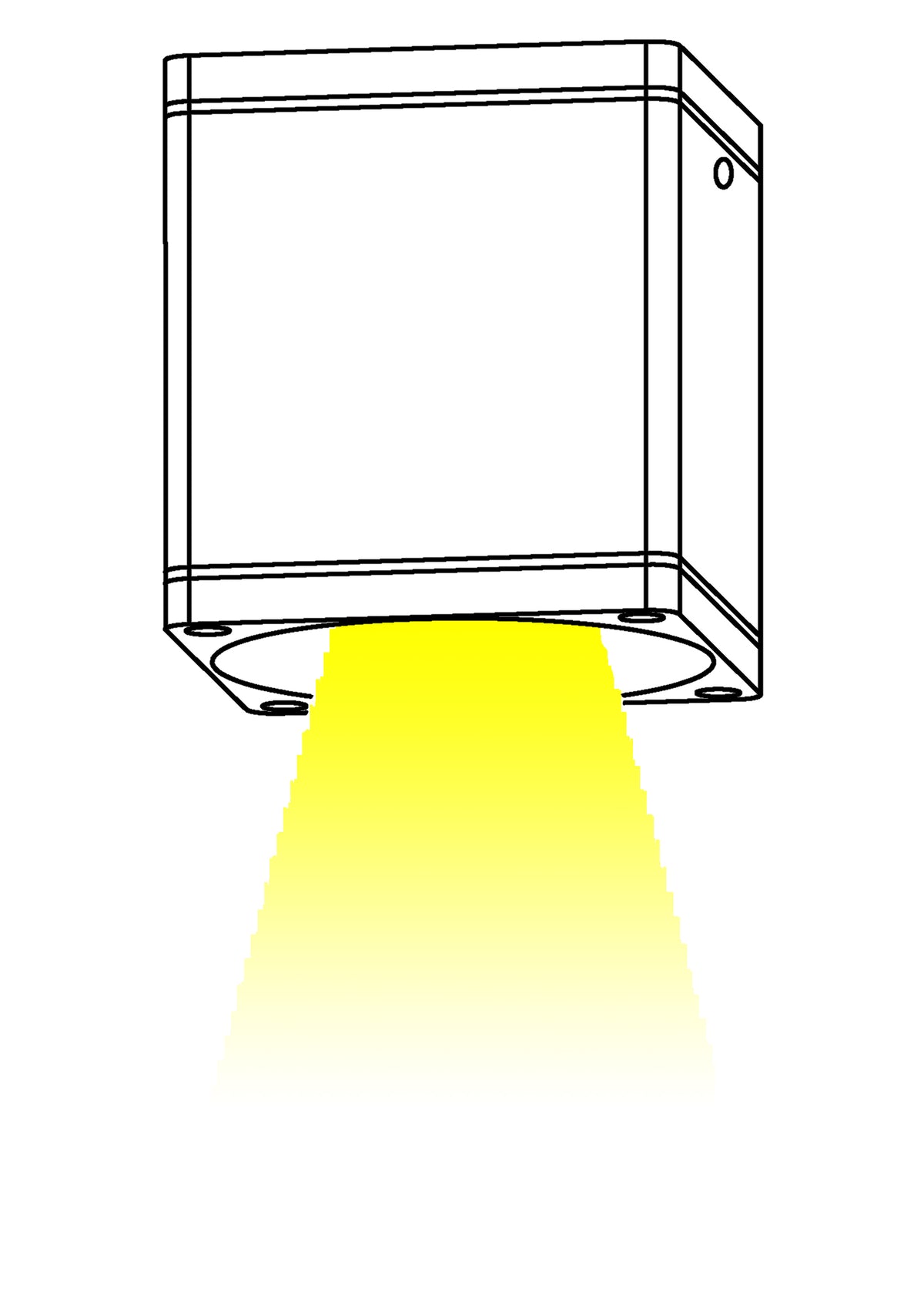 Faretto Cubo da Soffitto in alluminio presoffuso per Interni ed Esterni