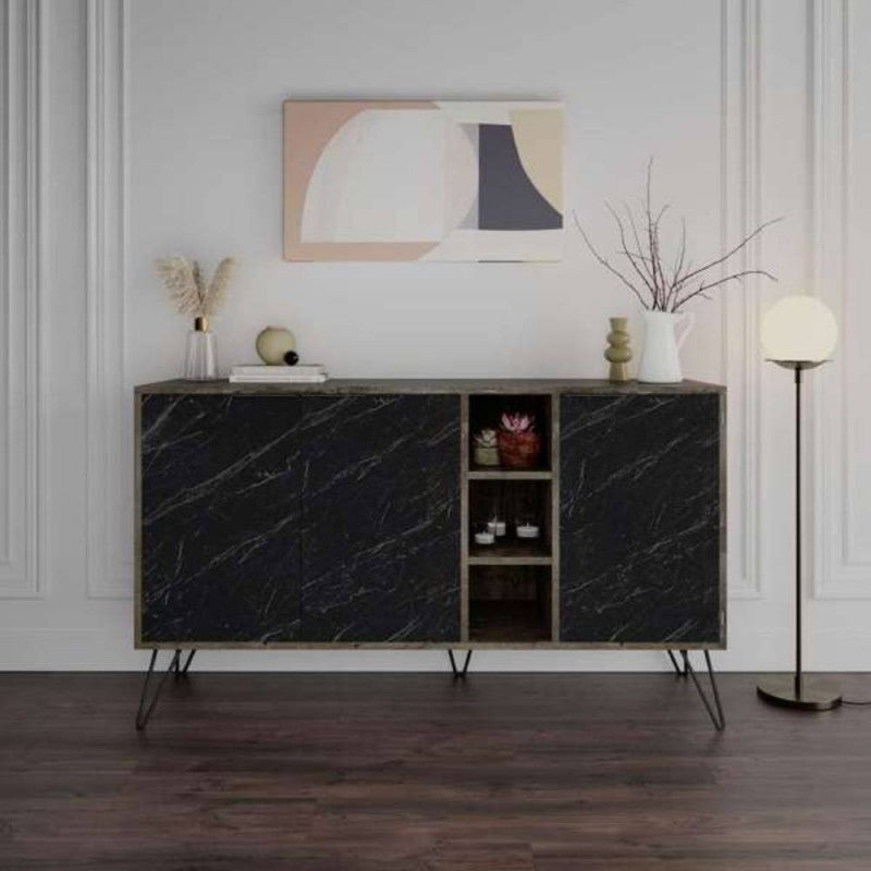 Madia da Interno 3 ante effetto marmo Misure 142x35,5x83h