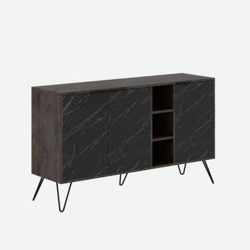 Madia da Interno 3 ante effetto marmo Misure 142x35,5x83h