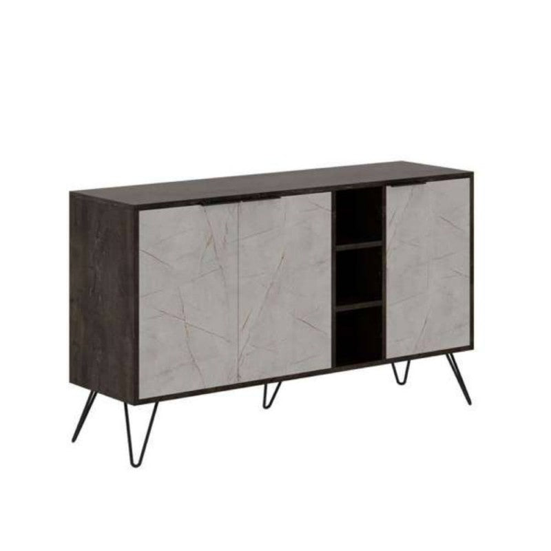 Madia da Interno 3 ante effetto marmo Misure 142x35,5x83h
