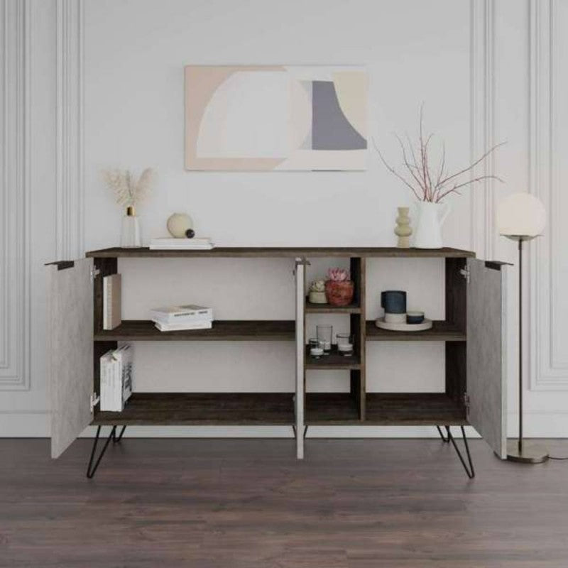 Madia da Interno 3 ante effetto marmo Misure 142x35,5x83h