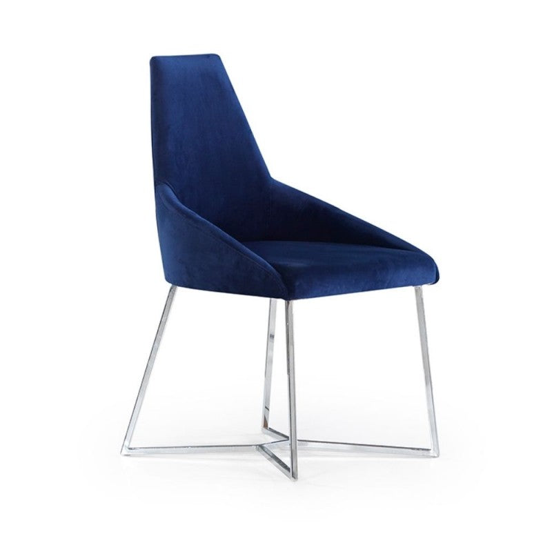 Sedia tessuto blu parliament Set 2 pezzi .