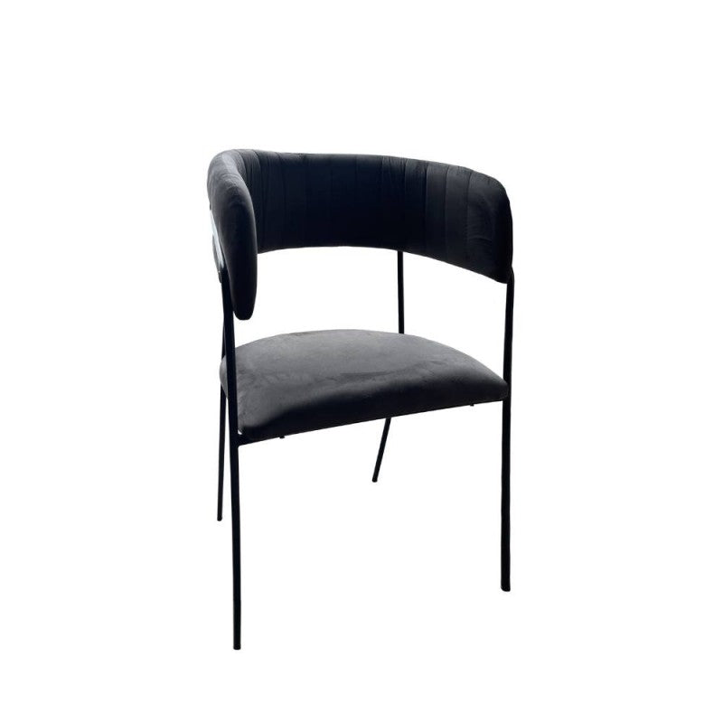 Sedia tessuto grigio fumè- Set 4 pezzi