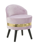 Sedia Paris mini con schienale in tessuto rosa Ø cm 45x62