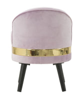 Sedia Paris mini con schienale in tessuto rosa Ø cm 45x62