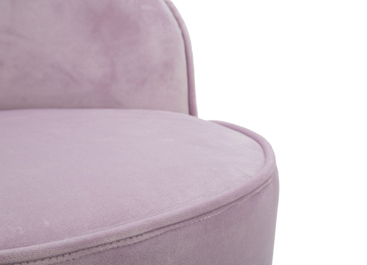 Sedia Paris mini con schienale in tessuto rosa Ø cm 45x62