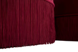 Puff/Contenitore Lines New Coppia Bordeaux  (SET 2 PZ.)
