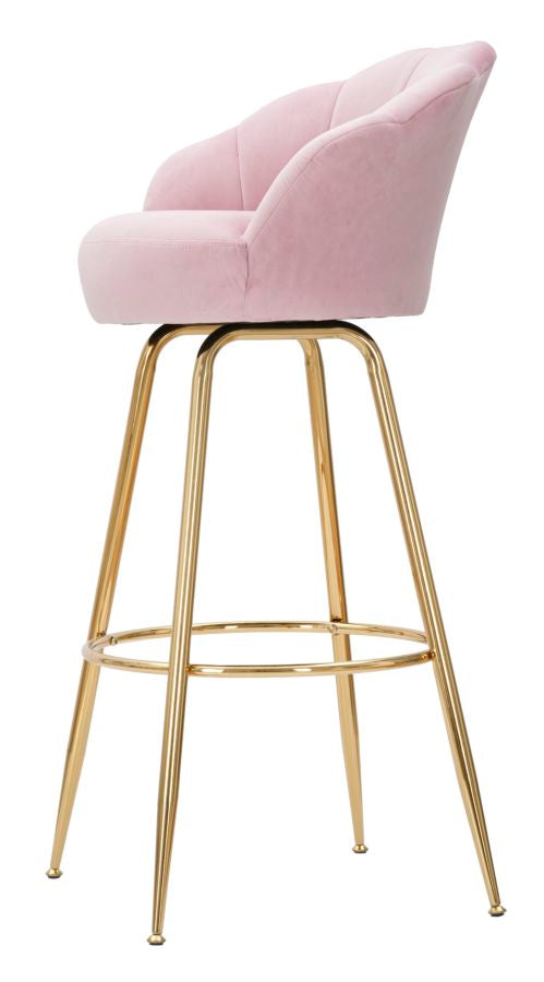 Sgabello Bar Vienna Rosa Cm 55X53X110