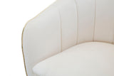 POLTRONA PARIS IN TESSUTO IMBOTTITO CON RIFINITURE DORATE E GAMBE IN LEGNO NERO CM 62X58X78