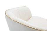 POLTRONA PARIS IN TESSUTO IMBOTTITO CON RIFINITURE DORATE E GAMBE IN LEGNO NERO CM 62X58X78