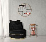 POLTRONA PARIS SPACE IN TESSUTO IMBOTTITO CON DECORI DORATI SU TUTTA LA CIRCONFERENZO  CM Ø 84X72