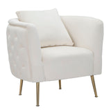 POLTRONA BUCAREST IN VELLUTO CON PIEDI IN METALLO DORATO  CM 76X74X73