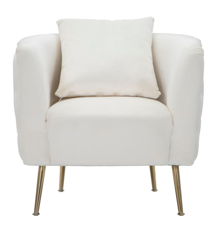 POLTRONA BUCAREST IN VELLUTO CON PIEDI IN METALLO DORATO  CM 76X74X73