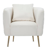 POLTRONA BUCAREST IN VELLUTO CON PIEDI IN METALLO DORATO  CM 76X74X73