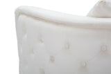 POLTRONA BUCAREST IN VELLUTO CON PIEDI IN METALLO DORATO  CM 76X74X73