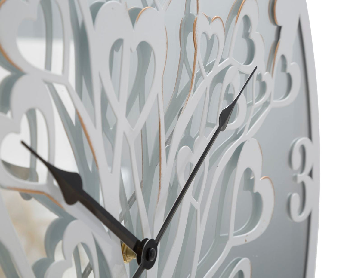 Orologio Da Muro White Heart/Tree Cm Ø 55X4,5