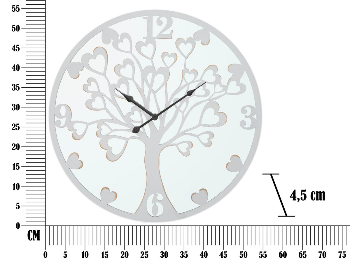 Orologio Da Muro White Heart/Tree Cm Ø 55X4,5