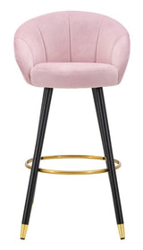 Sgabello Bar Elegante Prague Rosa 55x56x104 cm