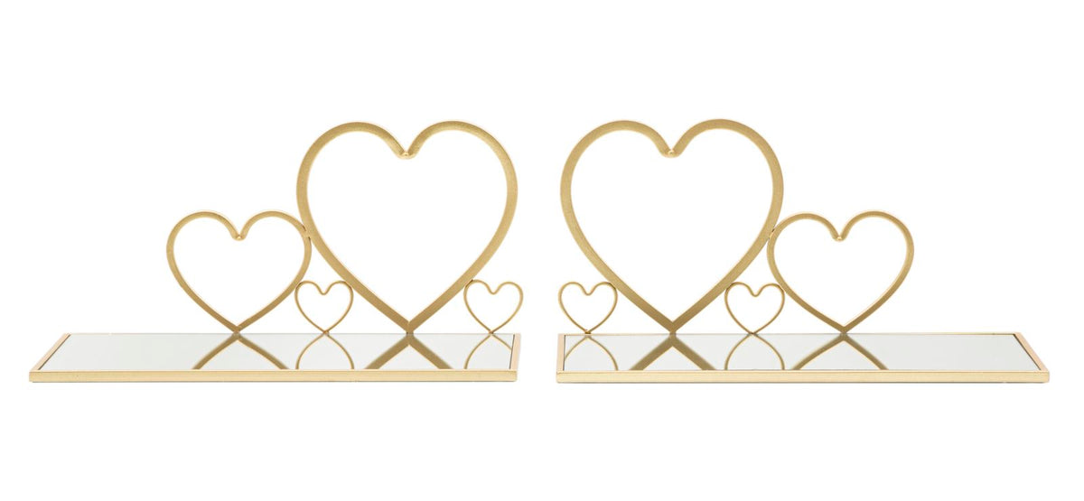 Comodino Mensola Hearts Coppia cm 41,5x18x21