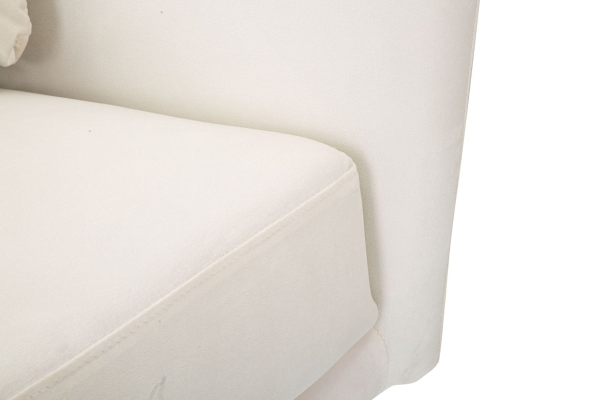 POLTRONA KIEV IN TESSUTO  IMBOTTITO CON PIEDI IN METALLO DORATO CM 88X77X74