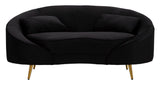 Divano 3 Posti Oslo Con cuscini Nero Cm 185X84X68