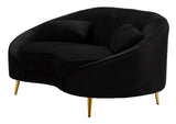 Divano 3 Posti Oslo Con cuscini Nero Cm 185X84X68