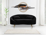 Divano 3 Posti Oslo Con cuscini Nero Cm 185X84X68