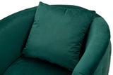 POLTRONA BUCAREST IN VELLUTO CON PIEDI IN METALLO DORATO  CM 76X74X73