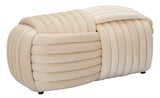 Panca Softy Crema Cm 90X45X45