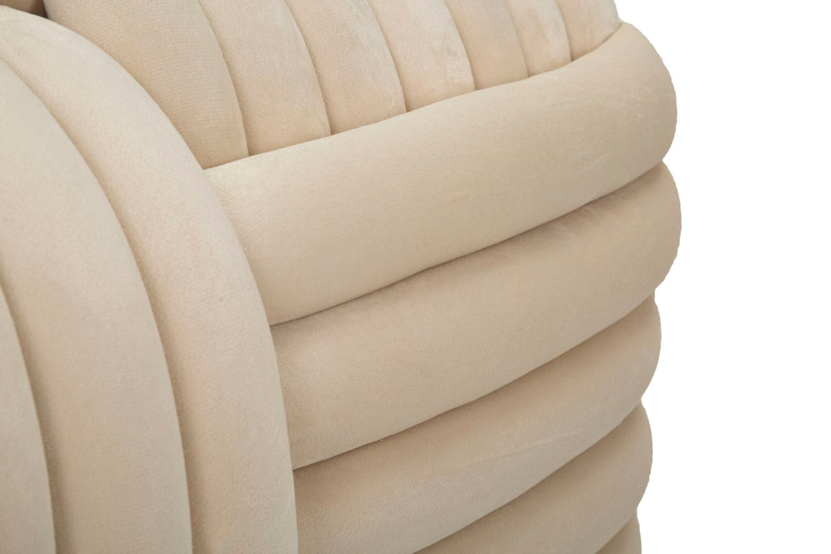 Panca Softy Crema Cm 90X45X45