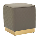 Puff Grigio Quadrato Sharon CM 35X35X38