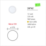 Fari Slim a Led da incasso per cartongesso Led da 24/18/12/6W