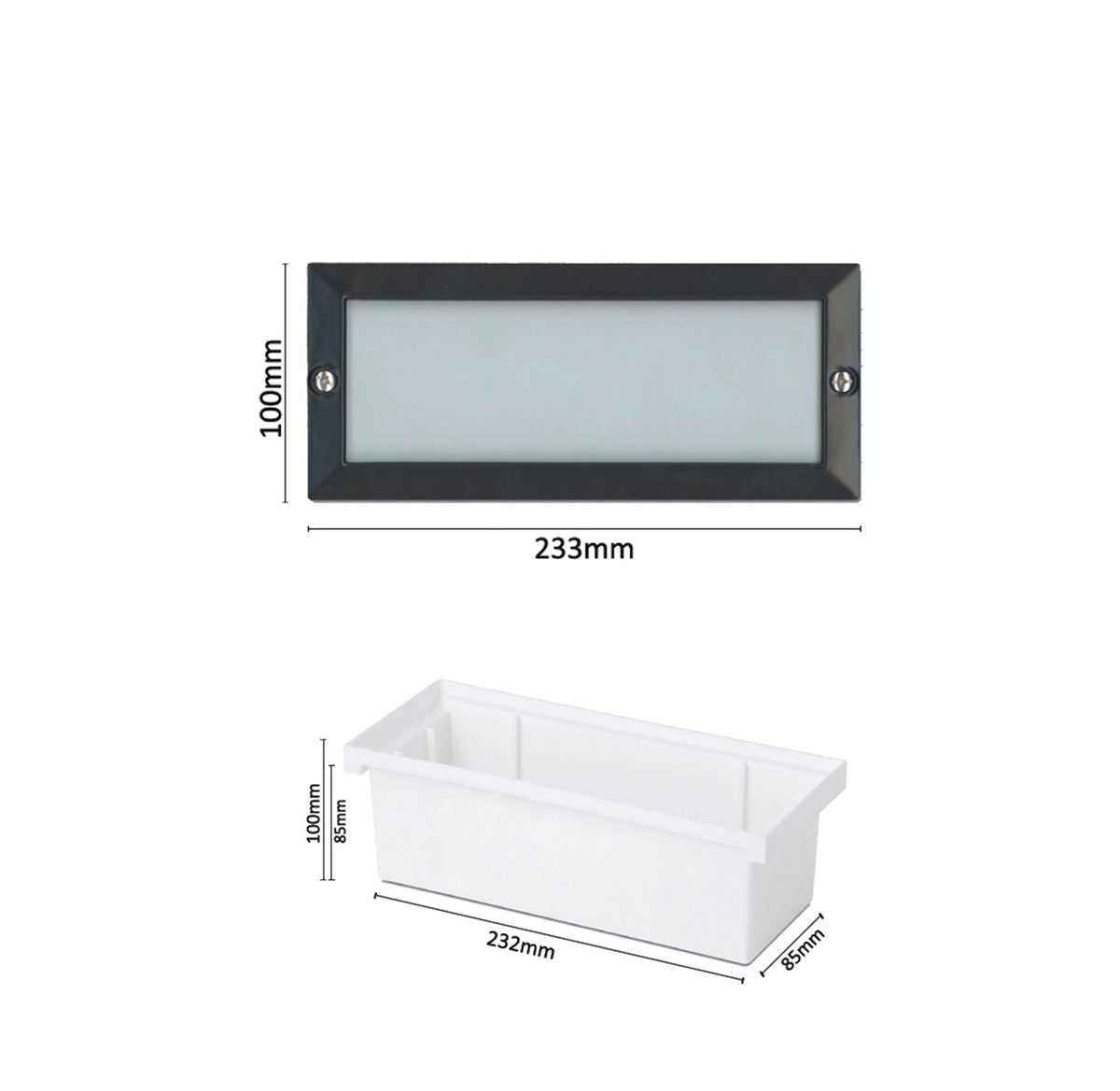 Faretto segnapasso da incasso – Attacco lampadina E27 – Potenza max 60W – Impermeabile IP54 – Ideale per esterni, scale, vialetti, giardini e garage