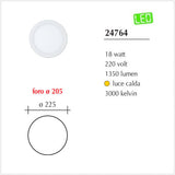 Fari Slim a Led da incasso per cartongesso Led da 24/18/12/6W