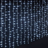 Tenda luminosa professionale 150Led con led Flash, cavo gommato bianco, collegabile in serie fino a un max di 5ende
