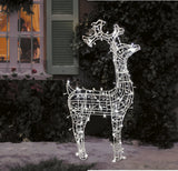 Renna 3D con stringa luminosa H.120cm