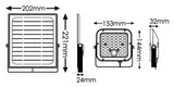 Faro ad Energia solare 10w con pannello solare e con Telecomando 1500 Lumen