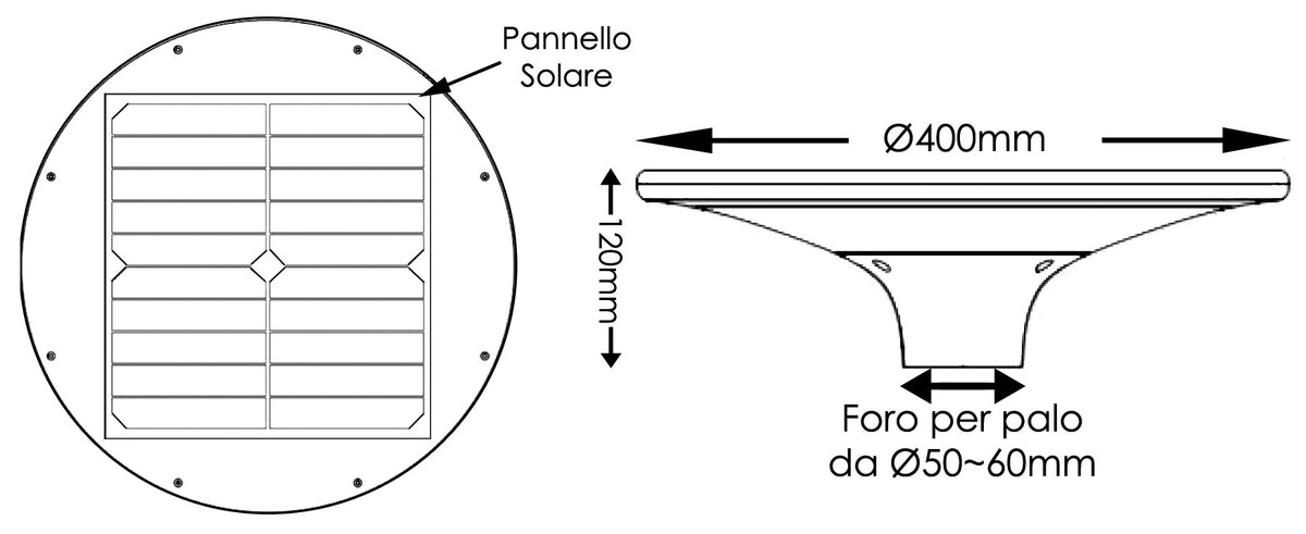 Lampione Led ad Energia Solare SunFlower