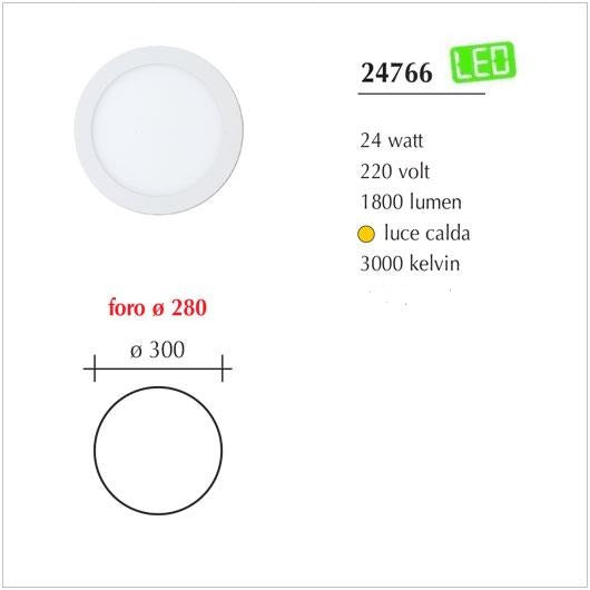 Fari Slim a Led da incasso per cartongesso Led da 24/18/12/6W