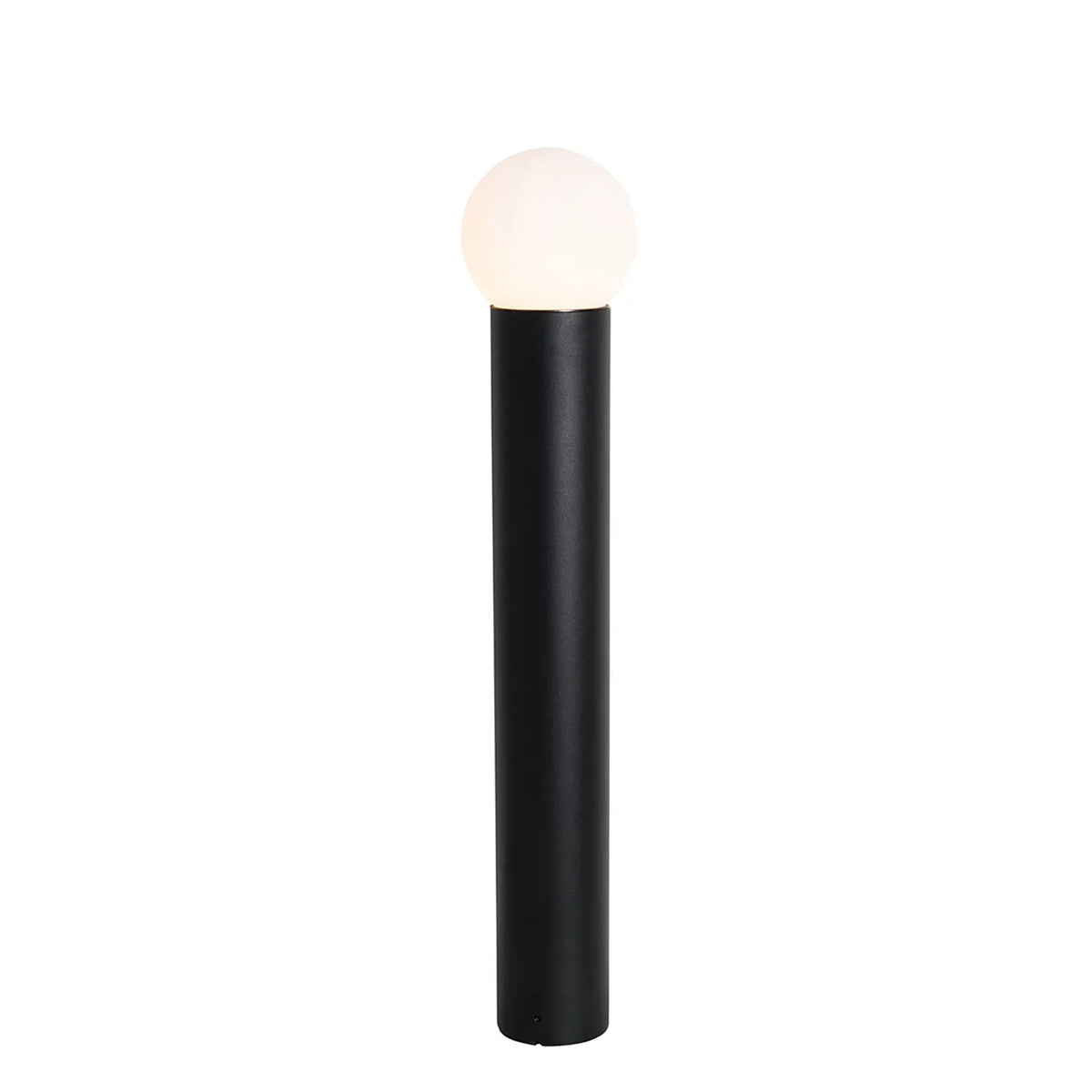 Lampioncino da esterno da terra Grigio Scuro con globo opalino h.100cm