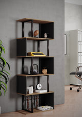 Libreria composta da 5 vani con elementi in metallo, Misure60x30x159cm