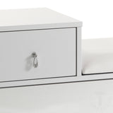 Scarpiera e panca due in un solo prodotto di colore Bianco