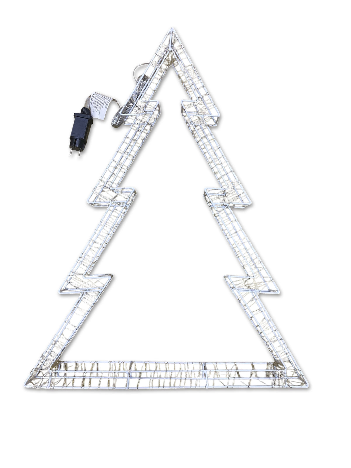 Albero Luminoso 3D con Led Bianco Caldo e Led Flash disponibile in 2 diverse dimensioni, pensato per poter essere appeso, ma spesso utilizzato anche d'appoggio - Idea regalo