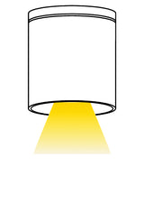 Faretto Tondo da soffitto in alluminio presoffuso per Interni ed Esterni