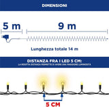 Catena luminosa/Microluci 180 Led controller gioco luci ideale per addobbi natalizi per esterno ed interno